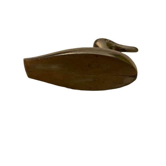 Vintage Solid Brass Duck Figurine Paperweight - Picture 5 of 7
